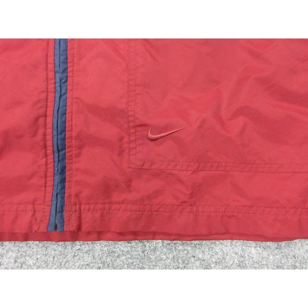 Vintage Nike Jacket‎ Mens 2XL Red Navy Full Zip Hooded Windbreaker Colorblock